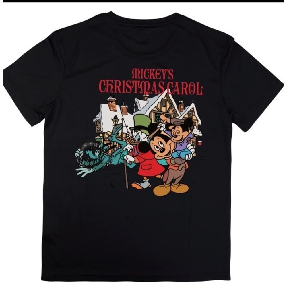 Disney Mickey's Christmas Carol T-Shirt Unisex Adult Black Small